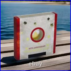 2019 Solomon Islands $5 Gold Maple Leaf 2 Oz Silver Coin With 0.2g Gold Leaf