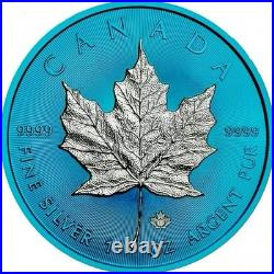 2019 Space Blue 1 oz Canadian Silver Maple $5 Coin Space Metals 500 Mintage