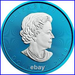2019 Space Blue 1 oz Canadian Silver Maple $5 Coin Space Metals 500 Mintage