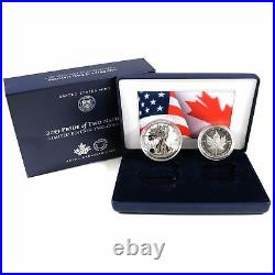 2019 W Enhanced Reverse Proof Silver Eagle Maple Leaf Pride Of Two Nations Set