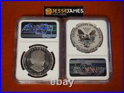 2019 W Enhanced Reverse Proof Silver Eagle Ngc Pf70 /70 Pride Of Nations Us Set