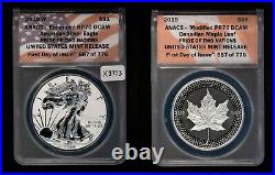 2019-W Pride of Two Nations Silver Eagle Maple Leaf ANACS RP70 PR70 X3773