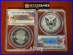 2019 W Proof Silver Eagle Maple Leaf Pride Of 2 Nations Rcm Set Anacs Rp70 Pr70