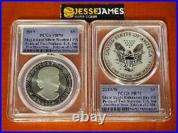 2019 W Reverse Proof Silver Eagle Pcgs Pr70 /70 Pride Of 2 Nations Set Cleveland