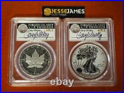 2019 W Silver Eagle Pcgs Pr70 /70 Canadian Pride Of 2 Nations Set Fdi Whitley