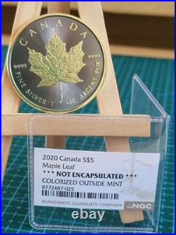 2020 1oz CANADA MAPLE LEAF GILDED SILVER /GOLD/RUTHENIUM RARE COIN NGC TEST 2 2020 1oz CANADA MAPLE LEAF GILDED SILVER /GOLD/RUTHENIUM RARE COIN NGC TEST 2