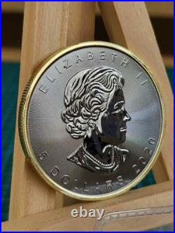 2020 1oz CANADA MAPLE LEAF GILDED SILVER /GOLD/RUTHENIUM RARE COIN NGC TEST 2
