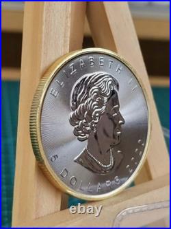 2020 1oz CANADA MAPLE LEAF GILDED SILVER /GOLD/RUTHENIUM RARE COIN NGC TEST 2