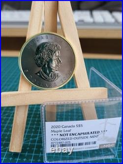 2020 1oz CANADA MAPLE LEAF GILDED SILVER /GOLD/RUTHENIUM RARE COIN NGC TEST 2 2020 1oz CANADA MAPLE LEAF GILDED SILVER /GOLD/RUTHENIUM RARE COIN NGC TEST 2