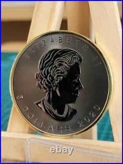 2020 1oz CANADA MAPLE LEAF GILDED SILVER /GOLD/RUTHENIUM RARE COIN NGC TEST 2