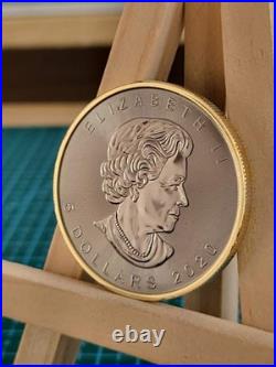 2020 1oz CANADA MAPLE LEAF GILDED SILVER /GOLD/RUTHENIUM RARE COIN NGC TEST 2