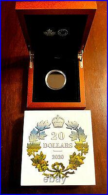 2020 1oz Canada $20 Gilt Silver Iconic Maple Leaves Scallop Proof Ngc Pf70 Fr