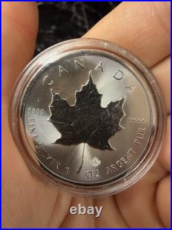 2020 CANADA UK Queen Elizabeth II MAPLE LEAF 1 OZ Vintage Silver $5 Coin in caps