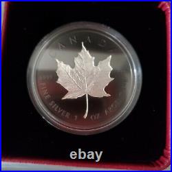 2020 Canada $20 Rhodium Plated Incuse Silver Maple Leaf 1oz Limited Edition Coin