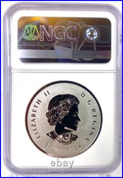 2020 Canada $5 Maple Leaf Red Swarovsky NGC Rev Proof PF69 First Releases. 9999