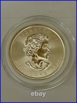 2020 Canadian Maple Leaf 1oz. 9999 Silver BU Royal Canadian Mint Bullion Coin