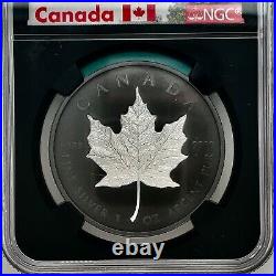 2020 Incuse Maple Leaf Silver 1oz Coin with Rhodium FR PF70 NGC Canadian S$20