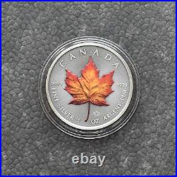 2020 Maple Leaf Canada Canada 1 oz Silver Silver Colored Colored RARE