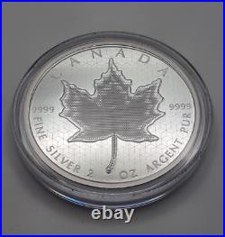 2020 Royal Canadian Mint 2oz PULSATING MAPLE LEAF Silver Proof $10 coin