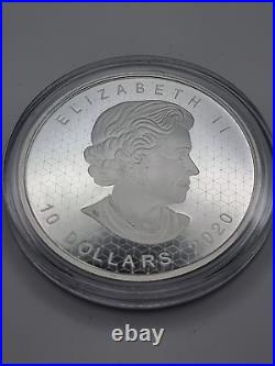 2020 Royal Canadian Mint 2oz PULSATING MAPLE LEAF Silver Proof $10 coin