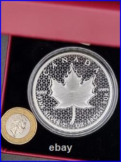 2020 Royal Canadian Mint 2oz PULSATING MAPLE LEAF Silver Proof $10 coin