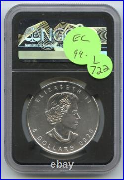 2020W Canada Burnished Maple Leaf 1 oz Silver NGC MS70 First Day Taylor L722