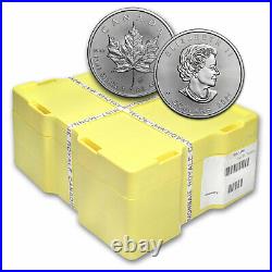 2021 1 oz Silver Maple Leaf BU Monster Box of 500 Coins. 9999 Fine Silver