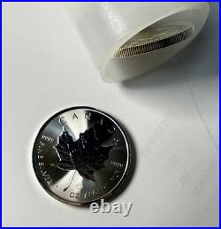 2021 $5 Uncirculated Canadian. 999 Silver Maple Leaf Lot of 25