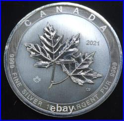 2021 $50 Canada Maple Leaf 10 oz. 9999 Fine Silver Round (JW201)