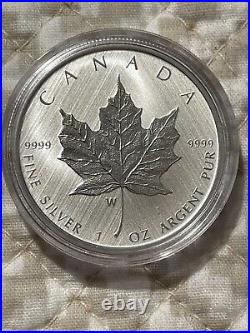 2021 CANADIAN SILVER MAPLE LEAF WINNIPEG W MINT MARK 99.9% 1oz SILVER