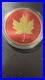 2021 CYBER RED 1 oz Canadian Maple Leaf Fine Silver and 24kt Gold Coin (rare)