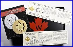 2021 Canada 2 oz Pure Gold Coin & 1 oz Silver Super Incuse Maple Leaf NGC PF70