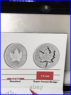 2021 Canada 2 oz Pure Gold Coin & 1 oz Silver Super Incuse Maple Leaf NGC PF70