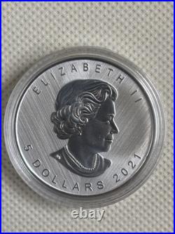 2021 Canada $5 1oz Winnipeg mint W Privy Mark Maple Leaf Silver Bullion coin F1
