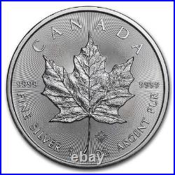 2021 Canada $5 Maple Leaf Silver 1 oz 999.9 Silver Bullion Coin BU / BU