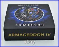 2021 Canada Grim Reaper Death Maple Leaf Armageddon IV -1 Oz Silver Coin