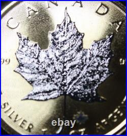 2021 Canada Maple 5 Dollars 1 Oz Silver F#5756 Rhodium & Gold Only 1000