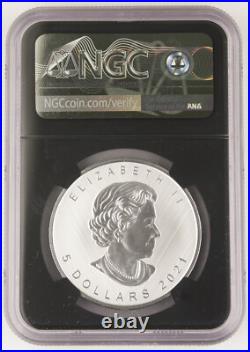 2021 W Canada $5 Tailored Specimen 1 Oz Silver Maple Leaf NGC SP70 First Release 2021 W Canada $5 Tailored Specimen 1 Oz Silver Maple Leaf NGC SP70 First Release