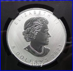 2021-W Canada Maple Leaf 1 oz Silver $5 Dollar Coin NGC Slabbed SP 70 M6432