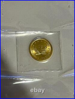 2022 1/10 oz Canadian Gold Maple Leaf & 2022 1 oz Canadian Maple Silver Coin