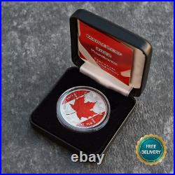 2022 1OZ Silver Canada Maple Leaf Flag Edition NEW ONLY 500pc Etui Certificate