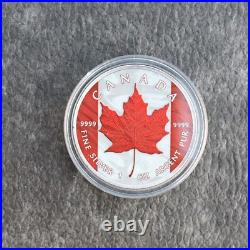 2022 1OZ Silver Canada Maple Leaf Flag Edition NEW ONLY 500pc Etui Certificate