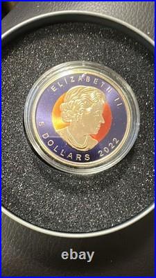 2022 $5 Blue Bat Bejeweled Maple Leaf 1oz Canada 1 oz Silver coin 2022 (RARE)