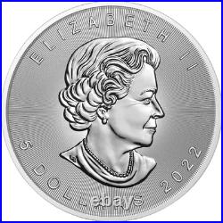 2022 $5 February Seasons 1oz Silver Bejeweled Maple Leaf Coin