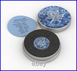 2022 $5 February Seasons 1oz Silver Bejeweled Maple Leaf Coin