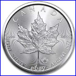 2022 CA Lot of (25) 1 Oz Silver Canadian Maple Leaf Coins Brilliant Uncirculated