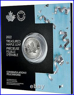 2022 Canada $5 Maple Leaf 1 Oz Silver CONGRATULATIONS SET NGC MS70 Pop 99