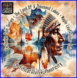 2022 Canada Maple 1 oz Antique Silver Land of a Thousand Lakes with Indian 2022 Canada Maple 1 oz Antique Silver Land of a Thousand Lakes with Indian