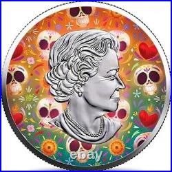 2022 Canada Maple Leaf Dia De Muertos GITD 3 Coin Set Ennobled by Germania Mint