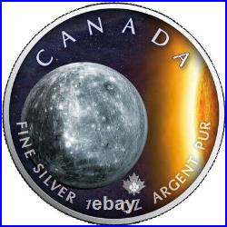 2022 Canada Maple Leaf Our Solar System PLANET MERCURY coin 1 oz. 999 silver
